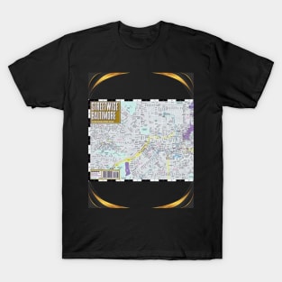 VINTAGE BALTIMORE MAP DESIGN T-Shirt